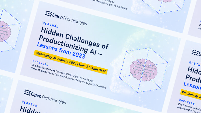 Eigen Technologies AI webinar ad designs