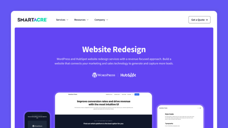 SmartAcre Website Redesign Services