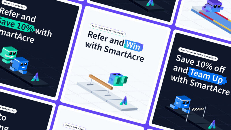 SmartAcre Olympic Referral Ad designs